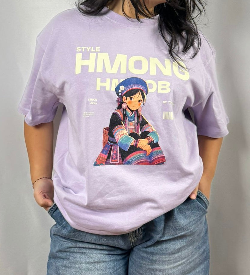 HMONG STYLE UNISEX OVERSIZE LILA